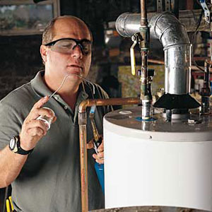 Replacing intake like during a water heater repair in Laurel MD